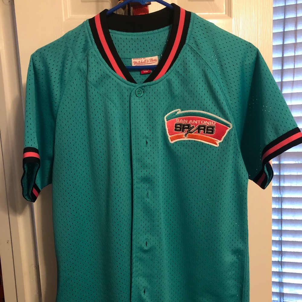 Mitchell & ness San Antonio Spurs baseball jersey